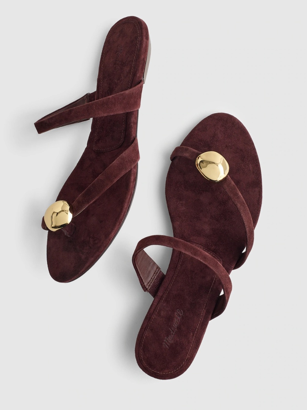 NWT Madewell The Mila Organic Hardware Thong Slide Sandals Women’s Sz 7